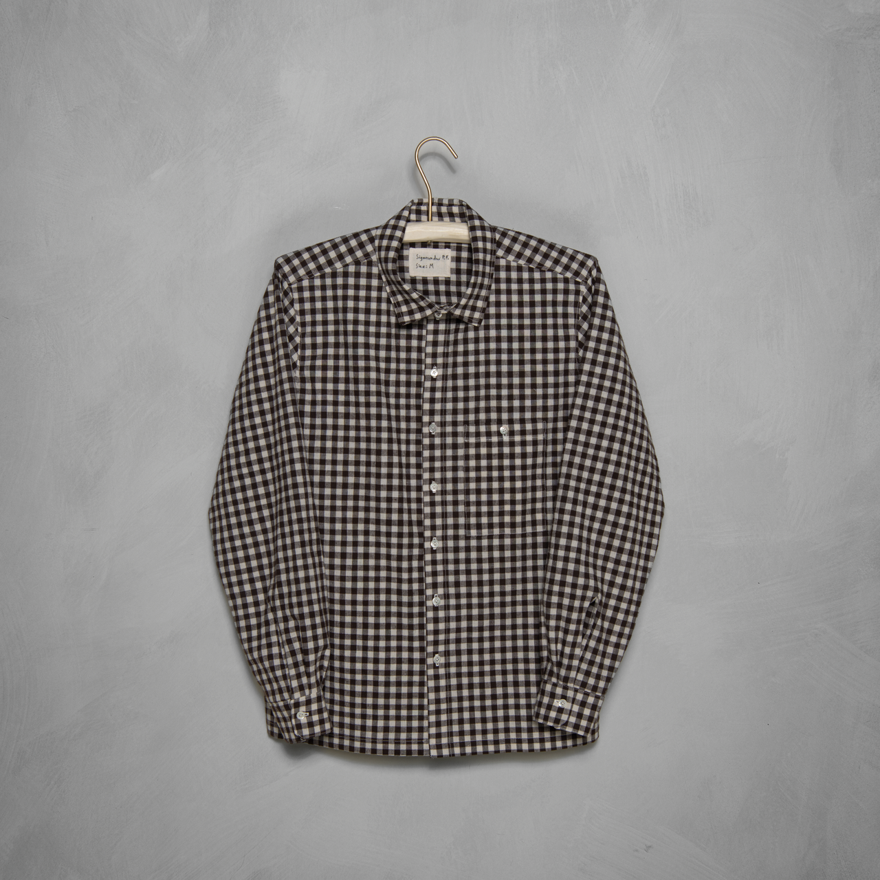 Gingham overshirt - Rust